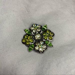 Brooch with rhinestones